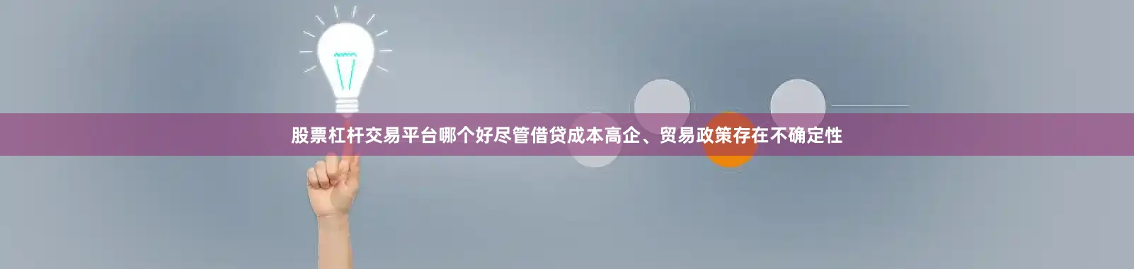 股票杠杆交易平台哪个好尽管借贷成本高企、贸易政策存在不确定性