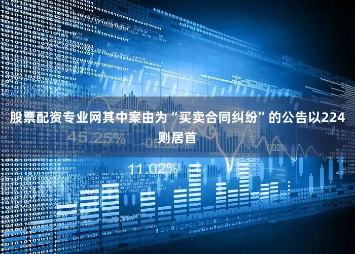 股票配资专业网其中案由为“买卖合同纠纷”的公告以224则居首